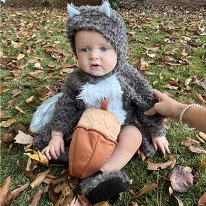 Adorable Baby Squirrel Costume with Acorn
